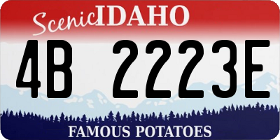 ID license plate 4B2223E