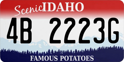 ID license plate 4B2223G