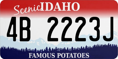 ID license plate 4B2223J