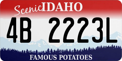 ID license plate 4B2223L