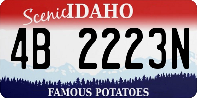 ID license plate 4B2223N