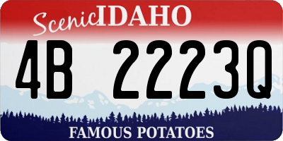 ID license plate 4B2223Q