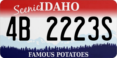 ID license plate 4B2223S