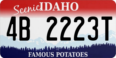 ID license plate 4B2223T