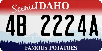 ID license plate 4B2224A