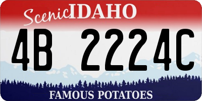 ID license plate 4B2224C