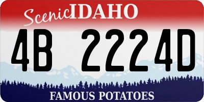ID license plate 4B2224D