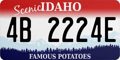 ID license plate 4B2224E