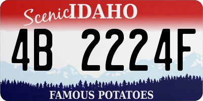 ID license plate 4B2224F