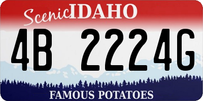 ID license plate 4B2224G