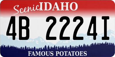 ID license plate 4B2224I