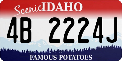 ID license plate 4B2224J