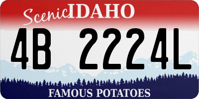 ID license plate 4B2224L