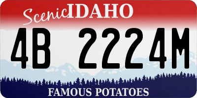 ID license plate 4B2224M