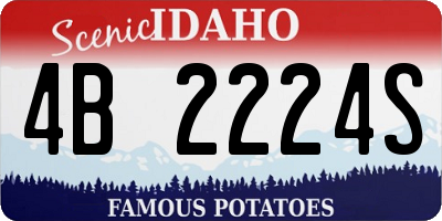 ID license plate 4B2224S