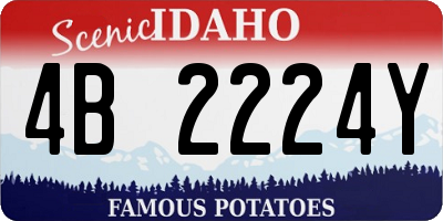 ID license plate 4B2224Y