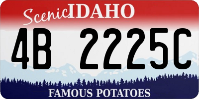 ID license plate 4B2225C