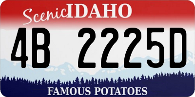 ID license plate 4B2225D