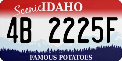 ID license plate 4B2225F