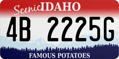 ID license plate 4B2225G