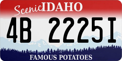 ID license plate 4B2225I