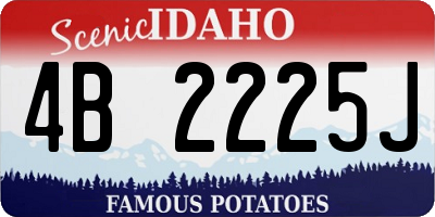 ID license plate 4B2225J