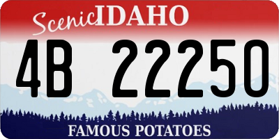 ID license plate 4B2225O