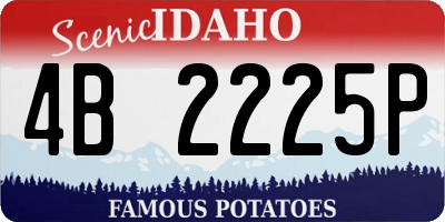 ID license plate 4B2225P