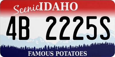 ID license plate 4B2225S