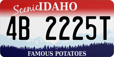 ID license plate 4B2225T