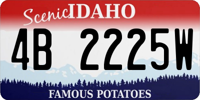 ID license plate 4B2225W