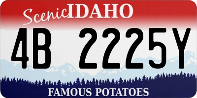 ID license plate 4B2225Y
