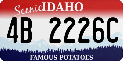 ID license plate 4B2226C