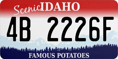ID license plate 4B2226F