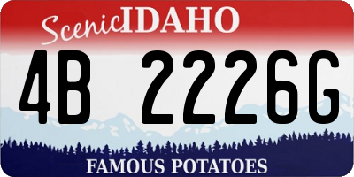 ID license plate 4B2226G