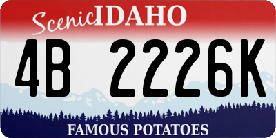 ID license plate 4B2226K