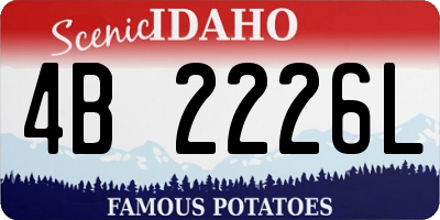 ID license plate 4B2226L