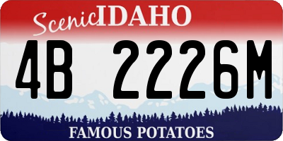 ID license plate 4B2226M