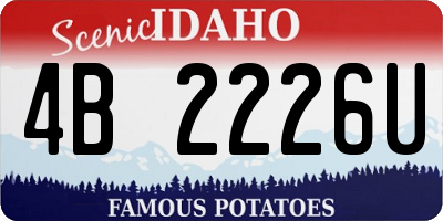 ID license plate 4B2226U