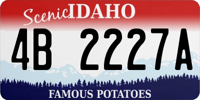 ID license plate 4B2227A