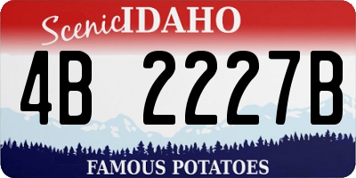 ID license plate 4B2227B