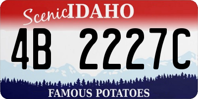 ID license plate 4B2227C