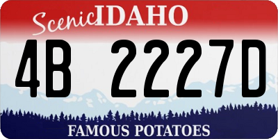 ID license plate 4B2227D
