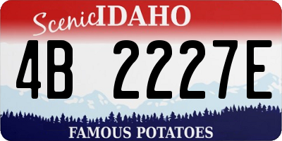 ID license plate 4B2227E