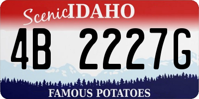 ID license plate 4B2227G