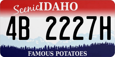ID license plate 4B2227H