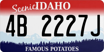 ID license plate 4B2227J