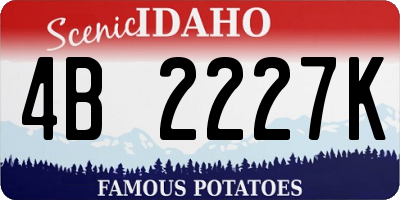 ID license plate 4B2227K