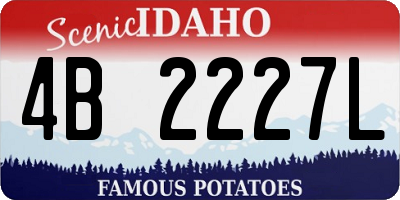 ID license plate 4B2227L