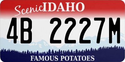 ID license plate 4B2227M